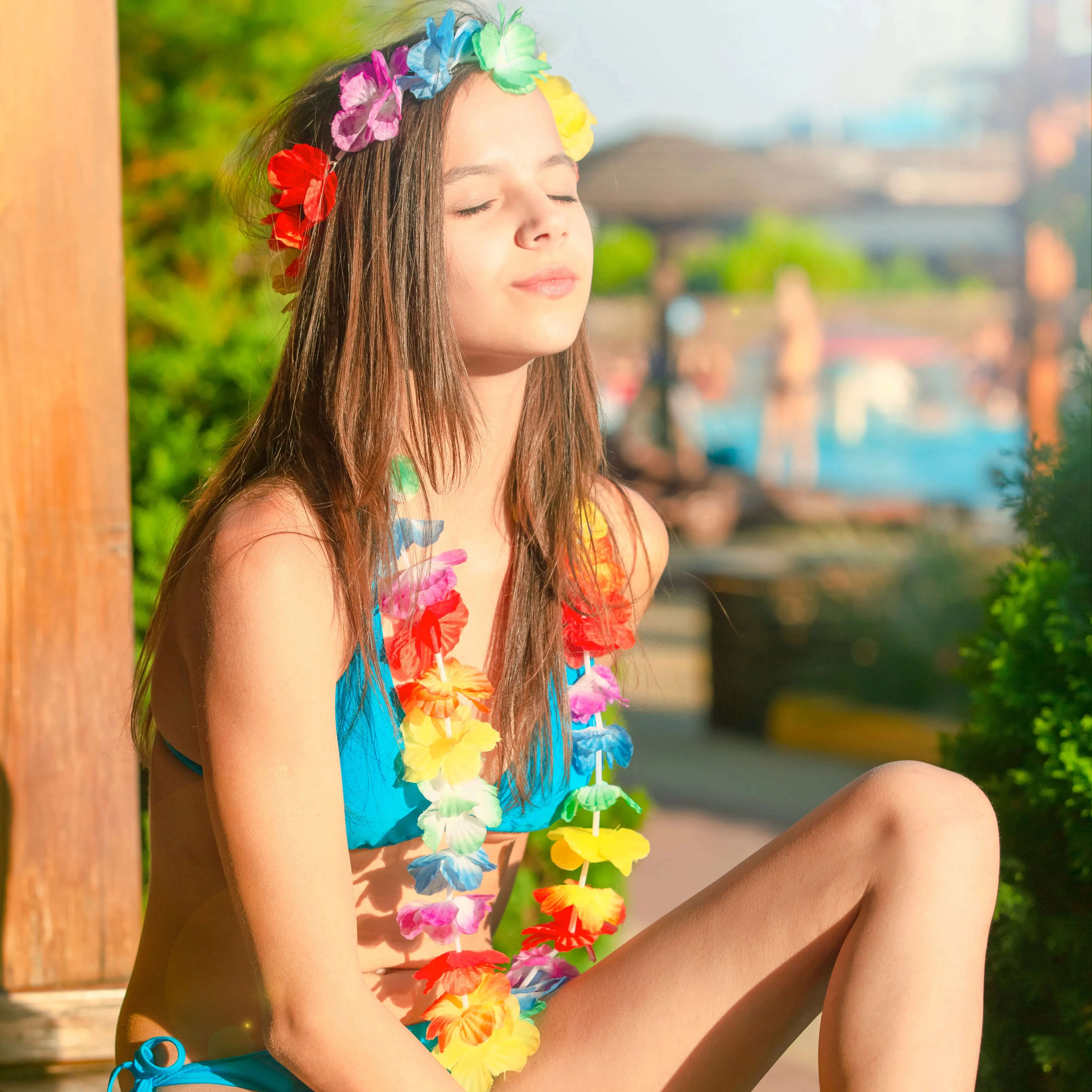 Hawaiian Lei Flower Garland Necklaces