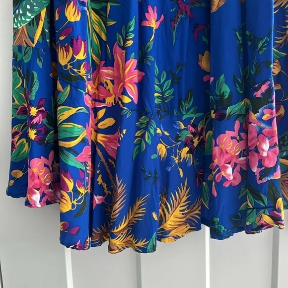 High Rise Maxi Skirt Tropical Summer Cynthia Rowley NWT Women’s Large