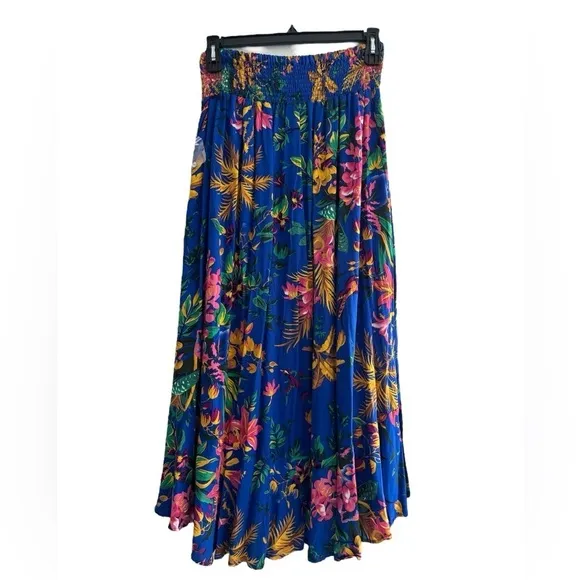 High Rise Maxi Skirt Tropical Summer Cynthia Rowley NWT Women’s Large