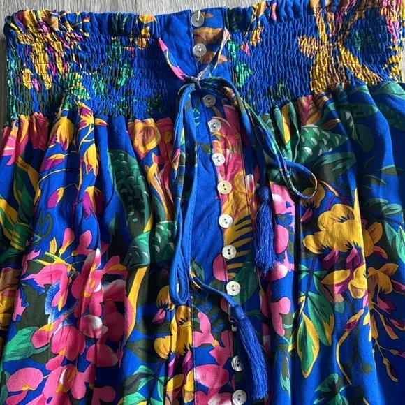 High Rise Maxi Skirt Tropical Summer Cynthia Rowley NWT Women’s Large