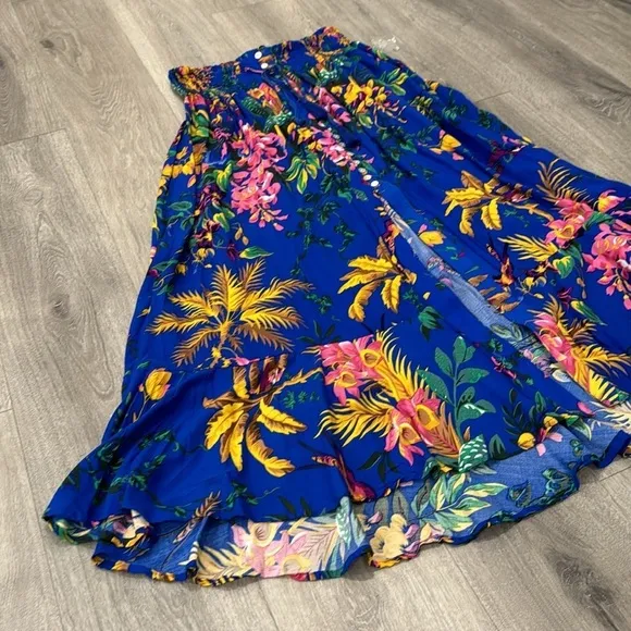 High Rise Maxi Skirt Tropical Summer Cynthia Rowley NWT Women’s Large