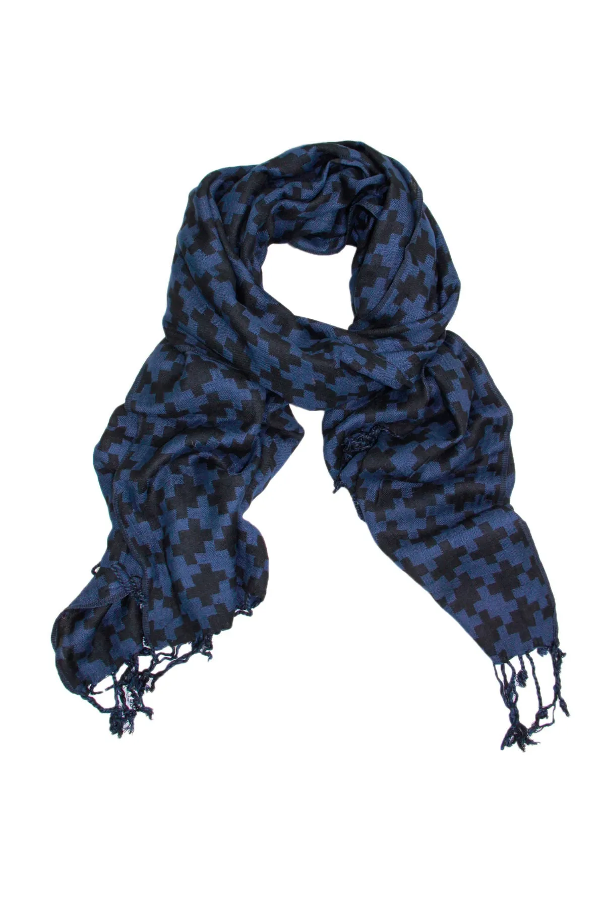 Houndstooth Print Scarf
