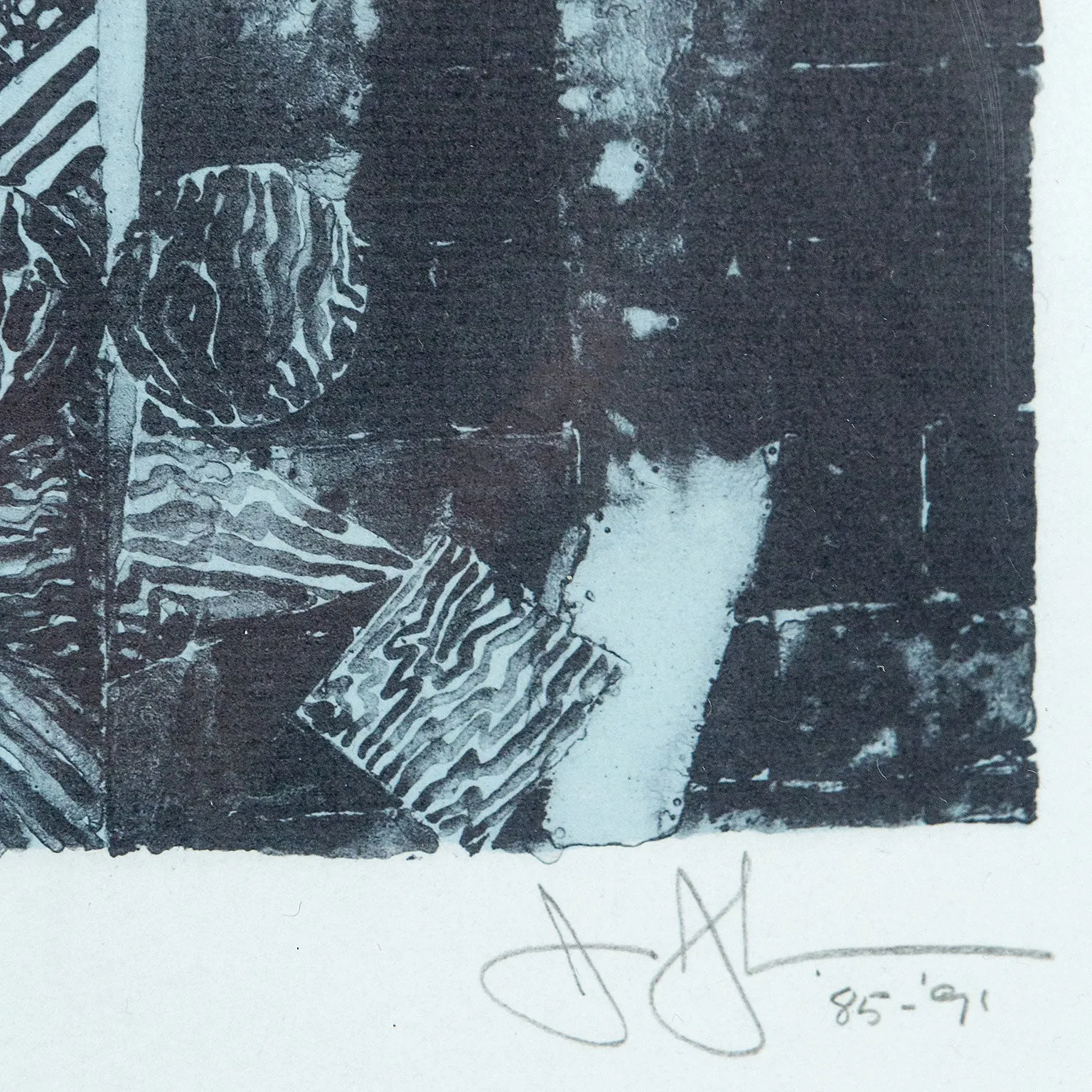 JASPER JOHNS "SUMMER BLUE" LITHOGRAPH, 1991