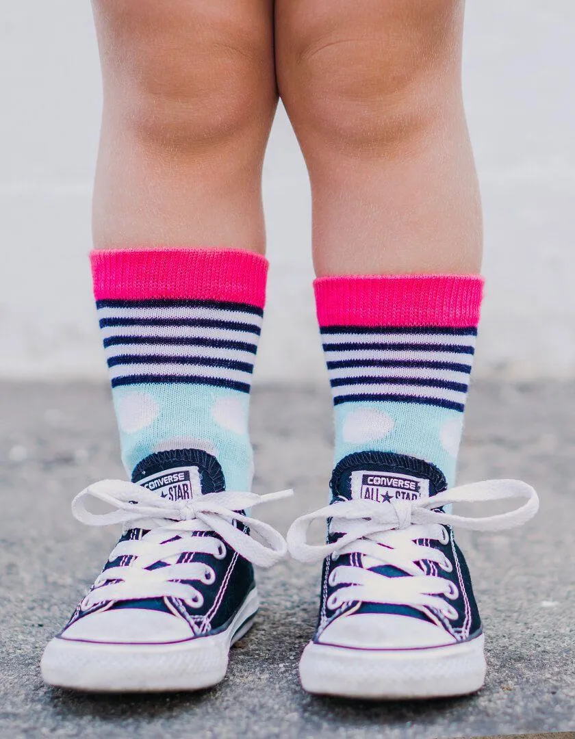 Jefferies 6pk Dots & Stripes Crew Socks