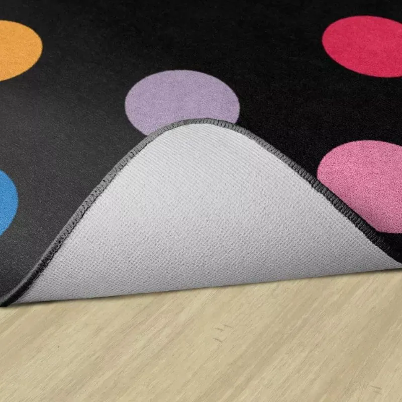 Just Teach Rainbow Polka Dots Rug