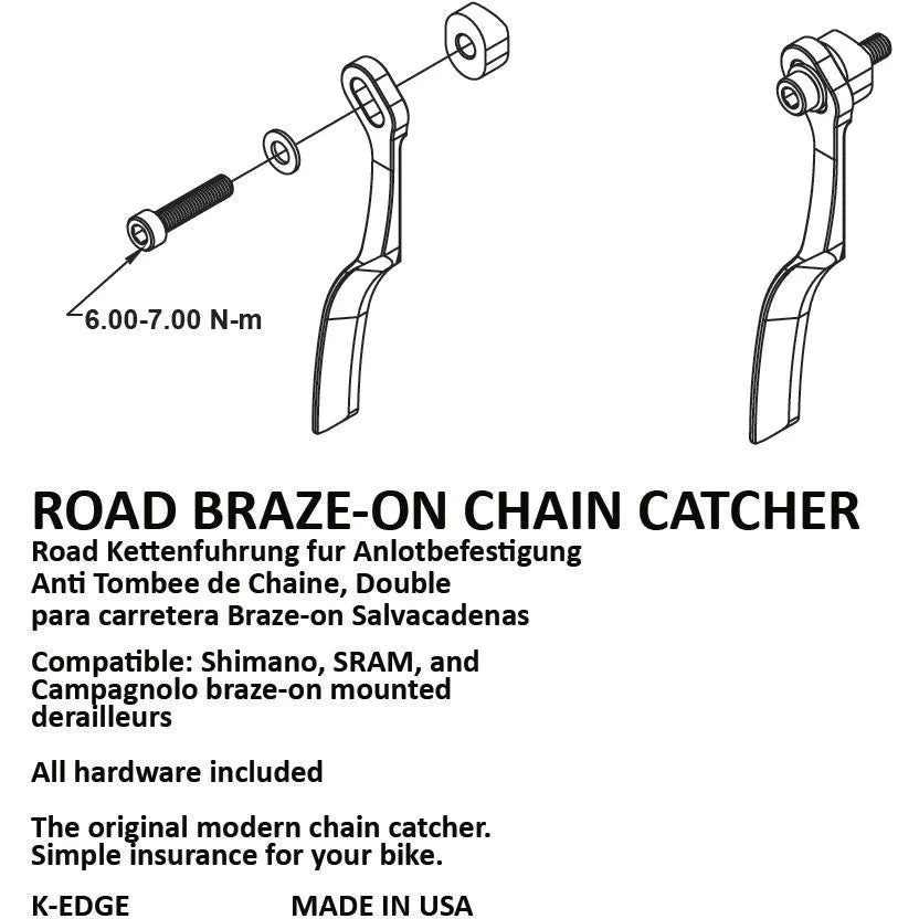K-Edge Braze-On Road Chain Catcher