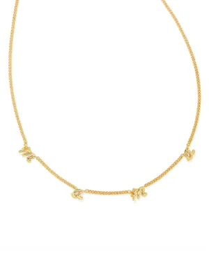 Kendra Scott - Mama Script Strand Necklace Gold