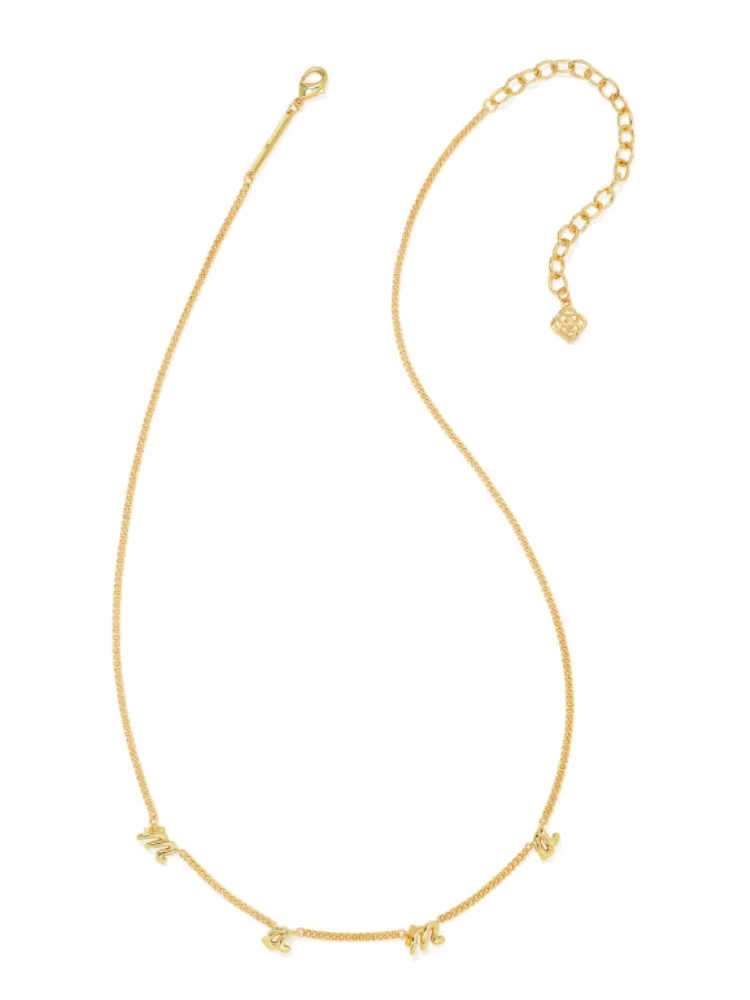 Kendra Scott - Mama Script Strand Necklace Gold