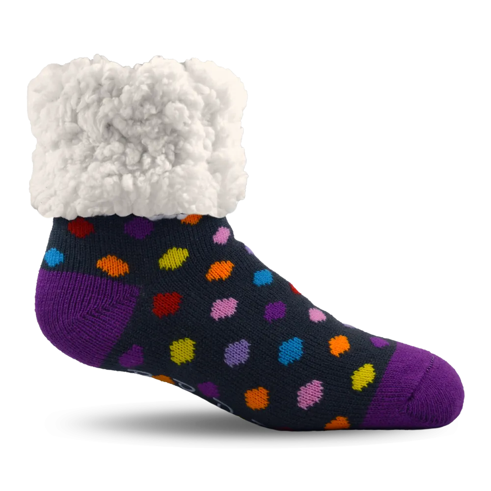 Kids Classic Slipper Socks | Polka Dot Multi