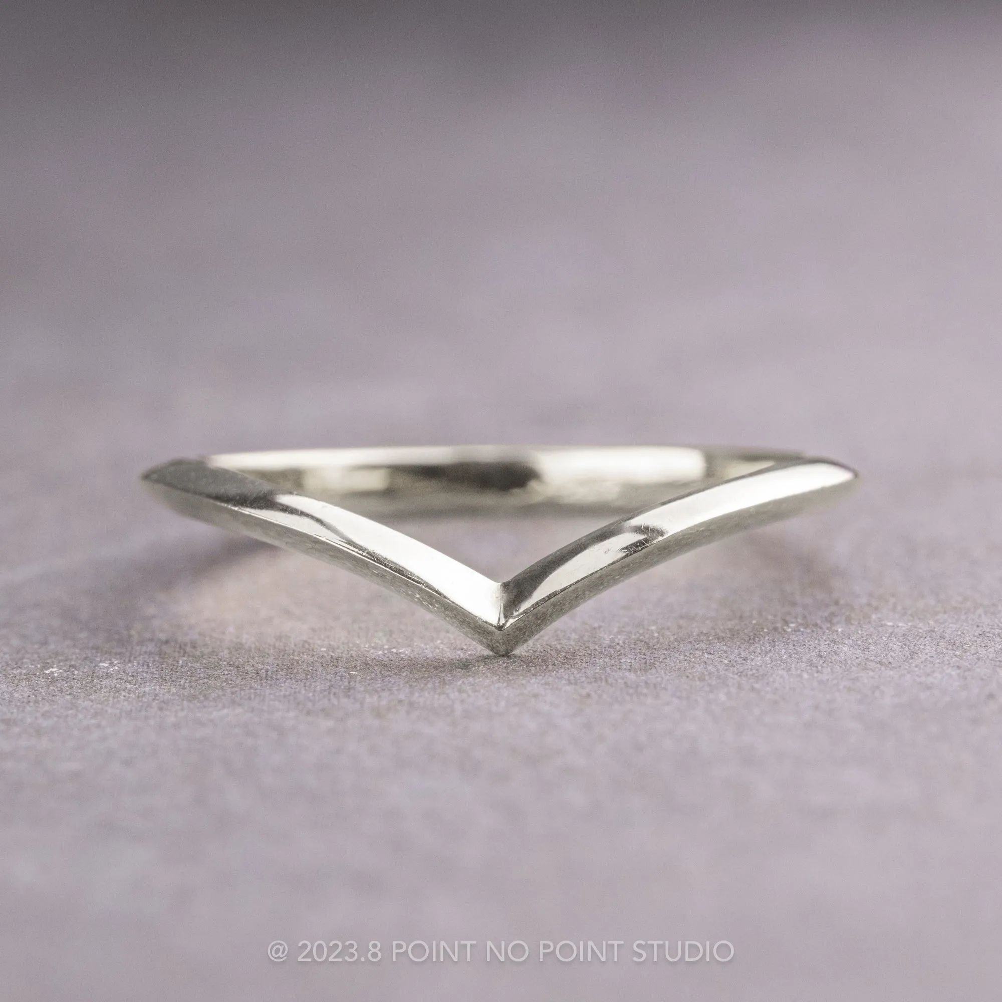 Knife Edge Vivian Wedding Band, Platinum