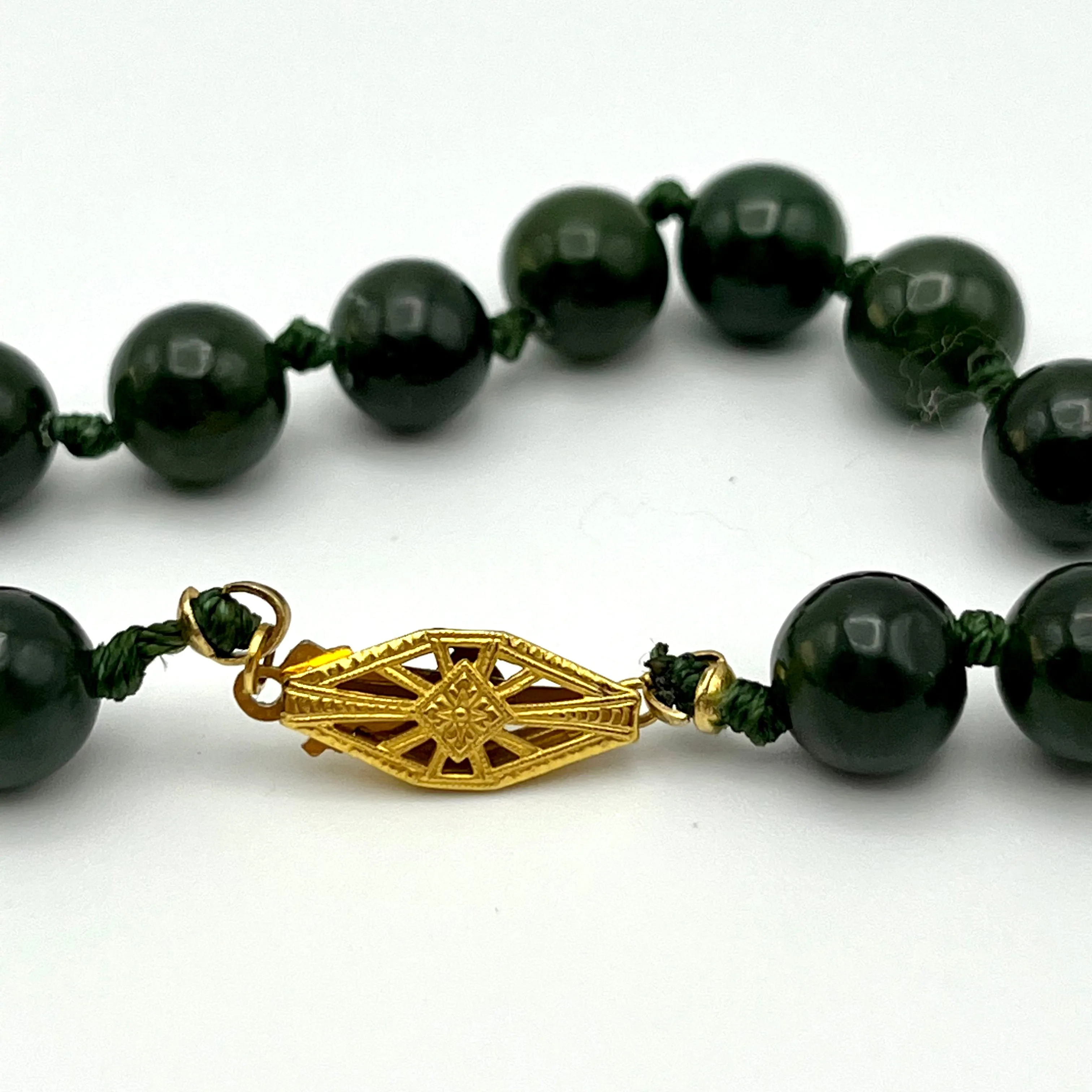 Late 40s/ Early 50s Hand Knotted Glass Bead Necklace