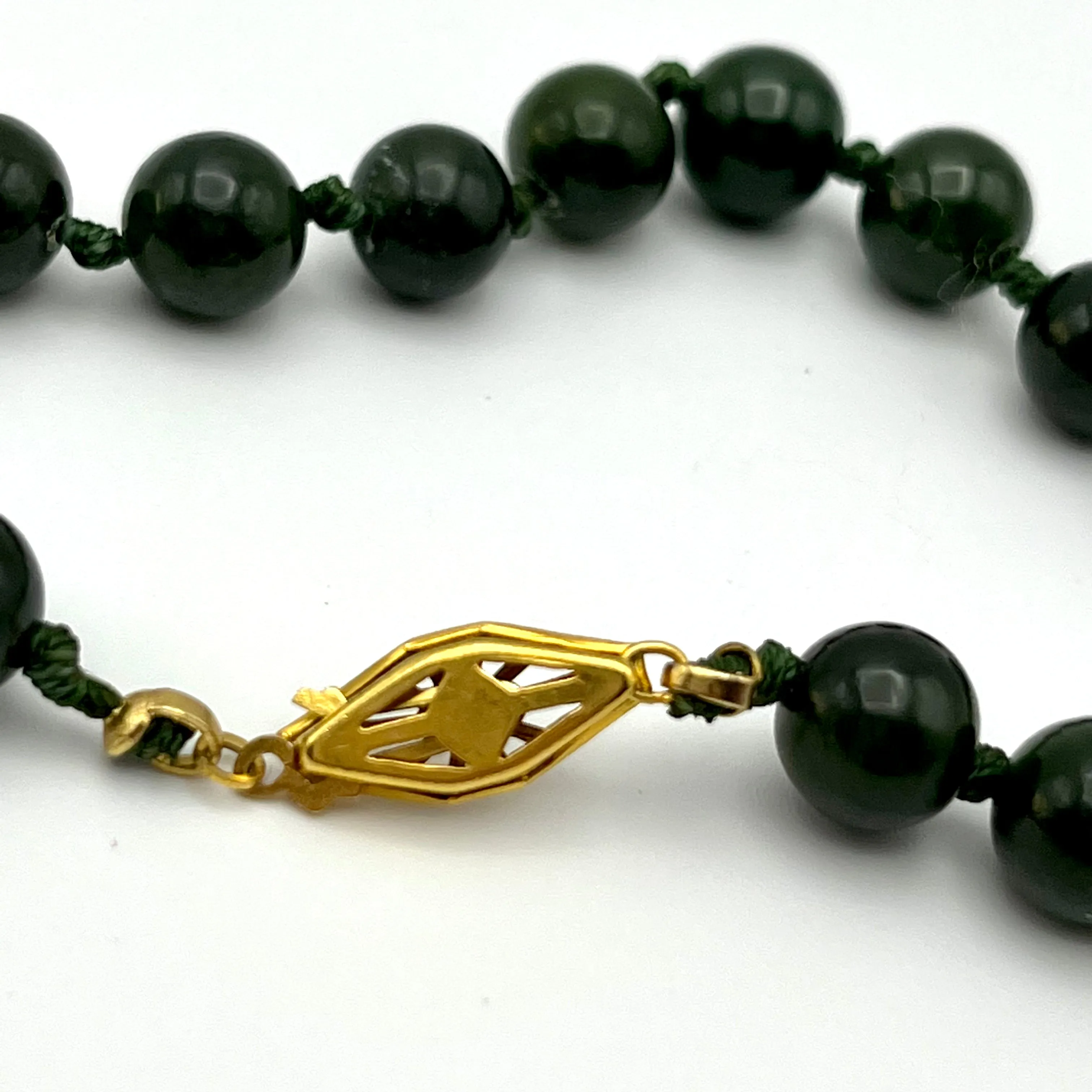 Late 40s/ Early 50s Hand Knotted Glass Bead Necklace