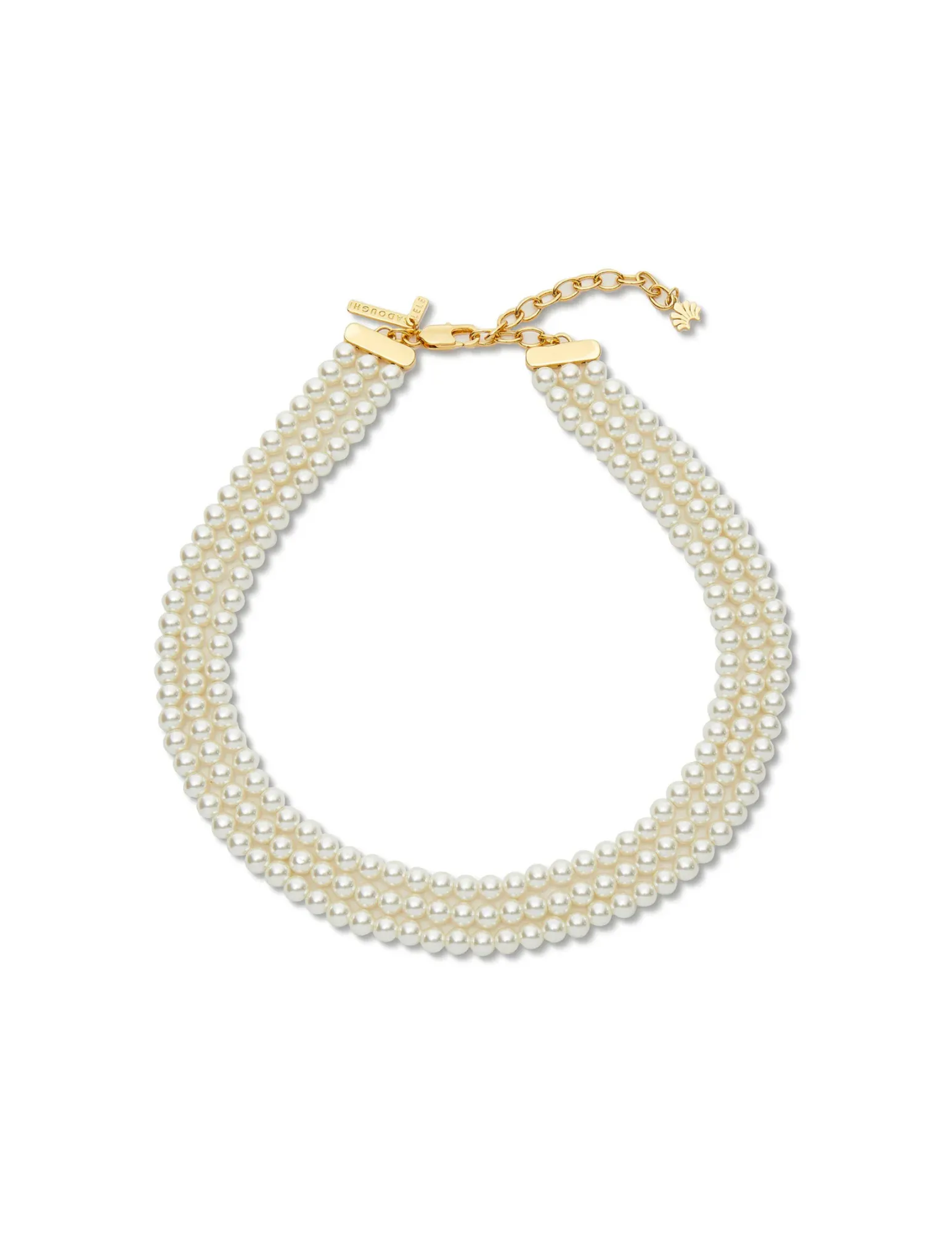 Lele Sadoughi Pearl Triple Strand Necklace