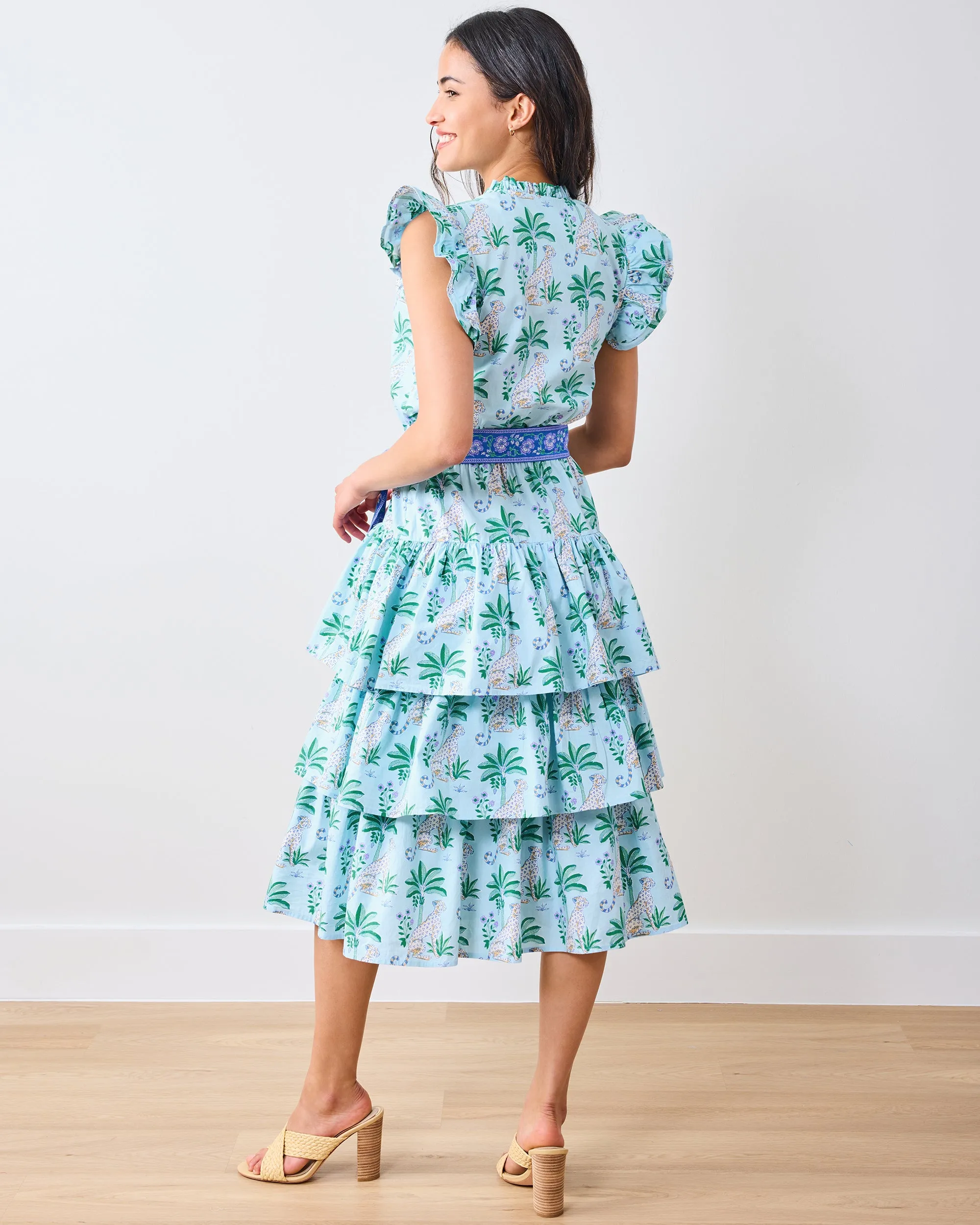 Leopard Mirage - At Ease Dress - Oasis Sky
