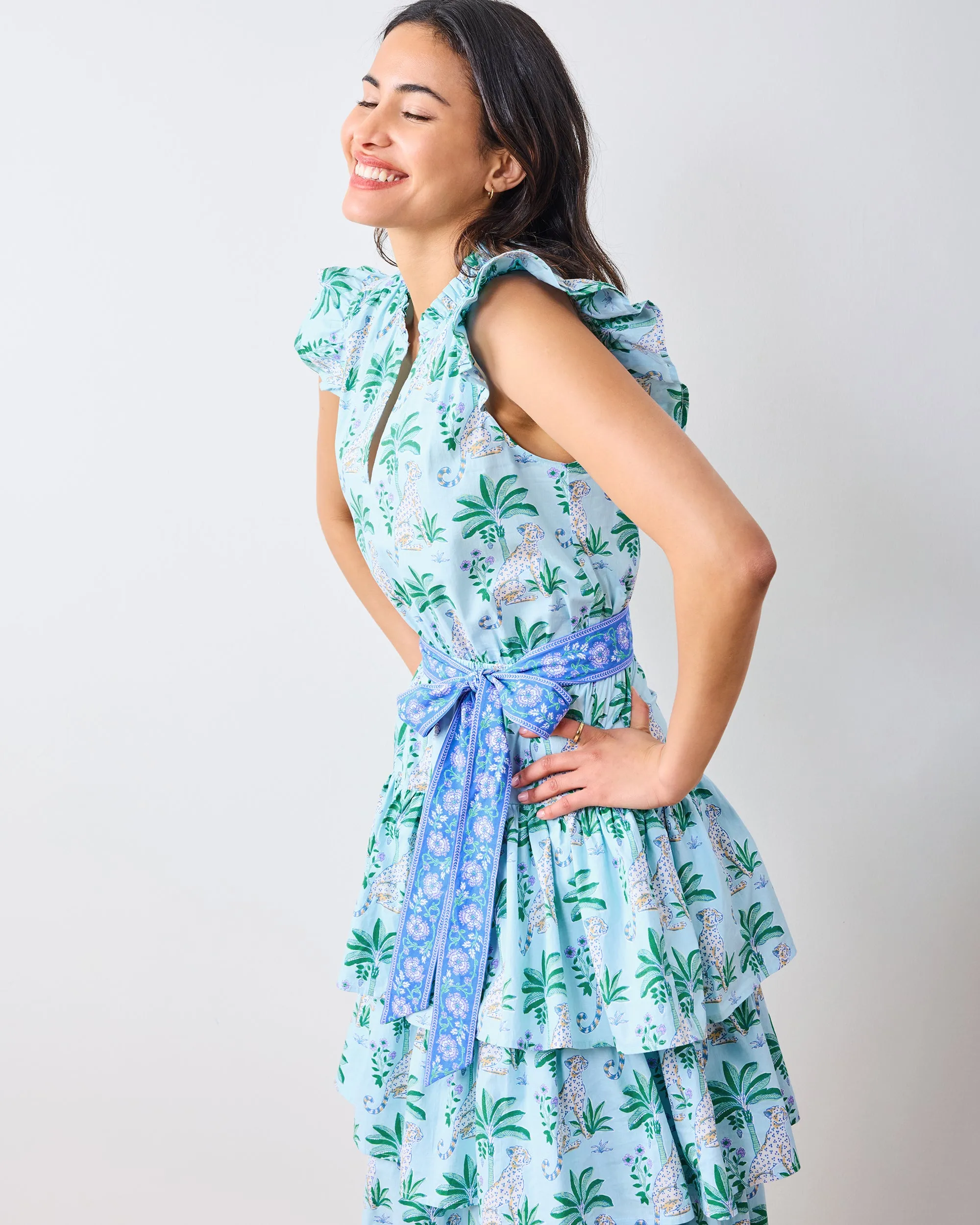 Leopard Mirage - At Ease Dress - Oasis Sky