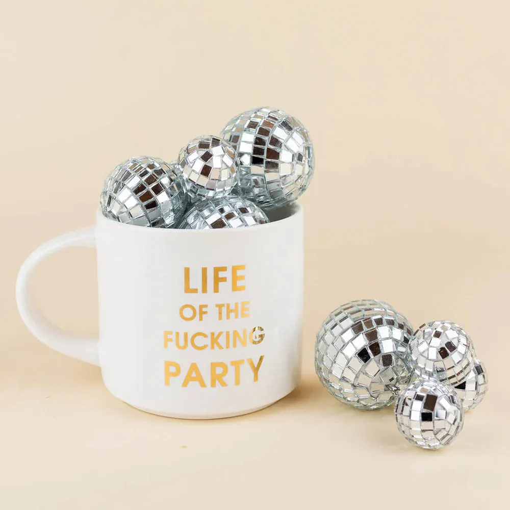 Life of the Fucking Party - 16oz Gold Metallic Coffee Mug | Oversized Ceramic