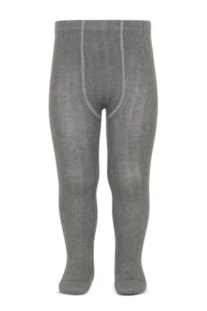 Light Grey Ribbed Tights