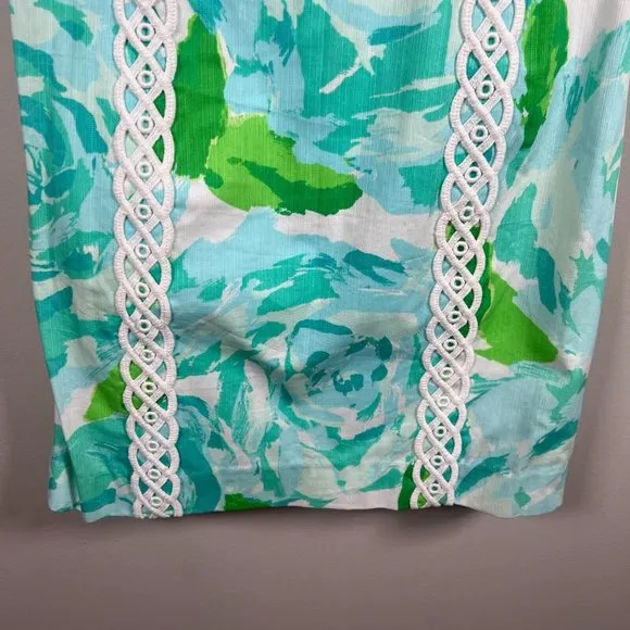 Lilly Pulitzer Tansy Strapless Dress Size 6 First Impression Blue Preppy Resort