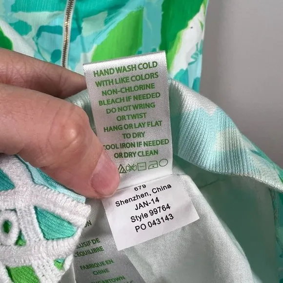 Lilly Pulitzer Tansy Strapless Dress Size 6 First Impression Blue Preppy Resort