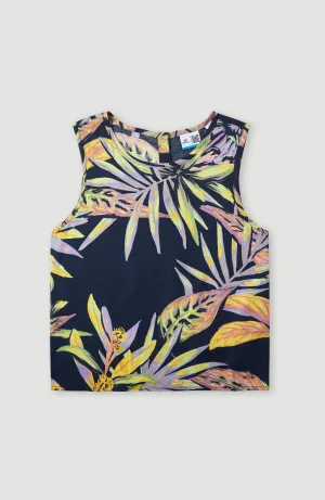 Lola Beach Top | Black Tropical Flower