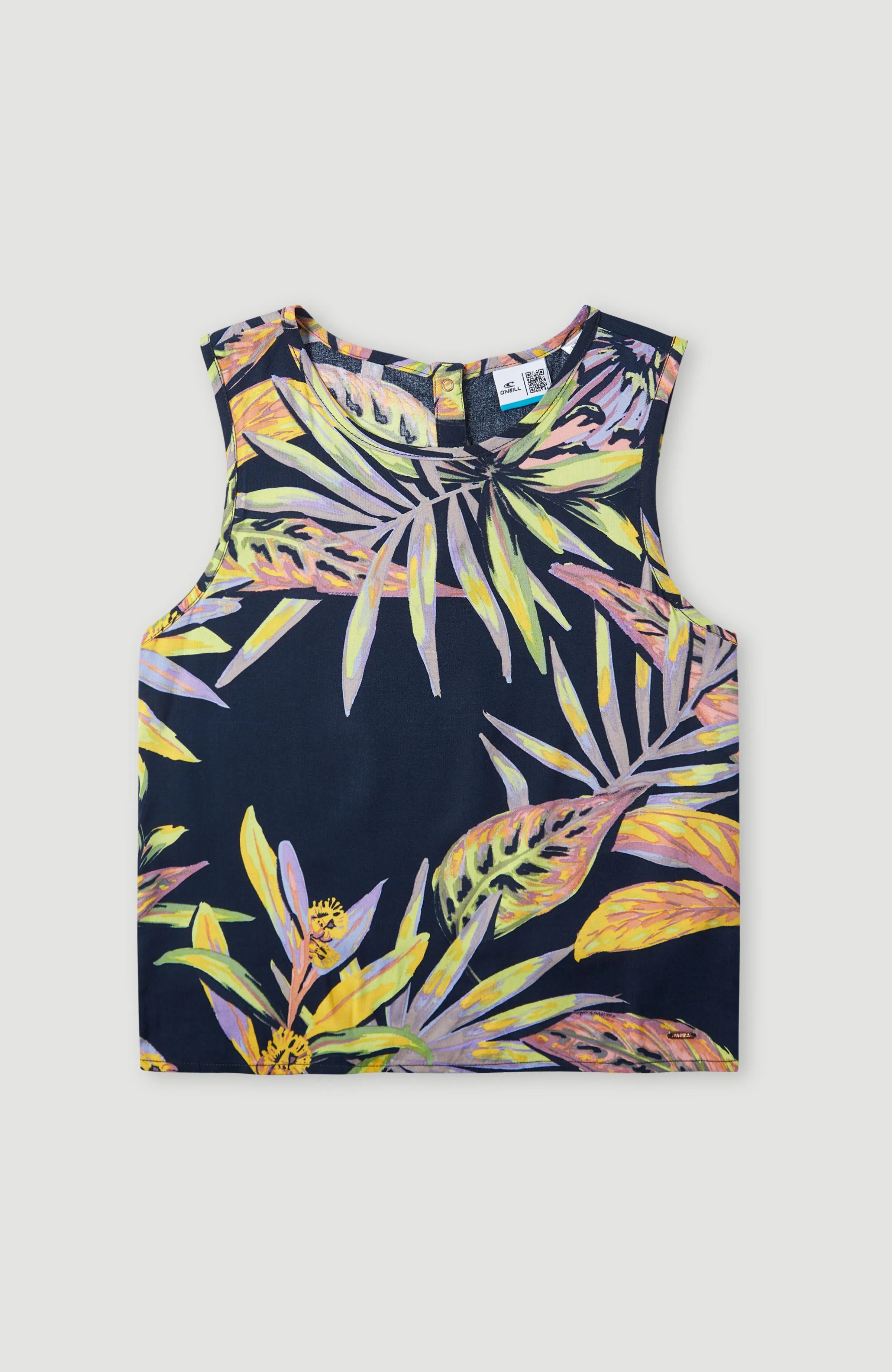 Lola Beach Top | Black Tropical Flower
