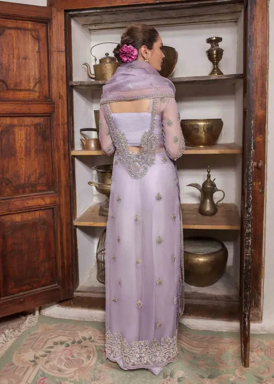Luxury Pastel Lilac Embroidered Pakistani Wedding Dress Kameez Sharara