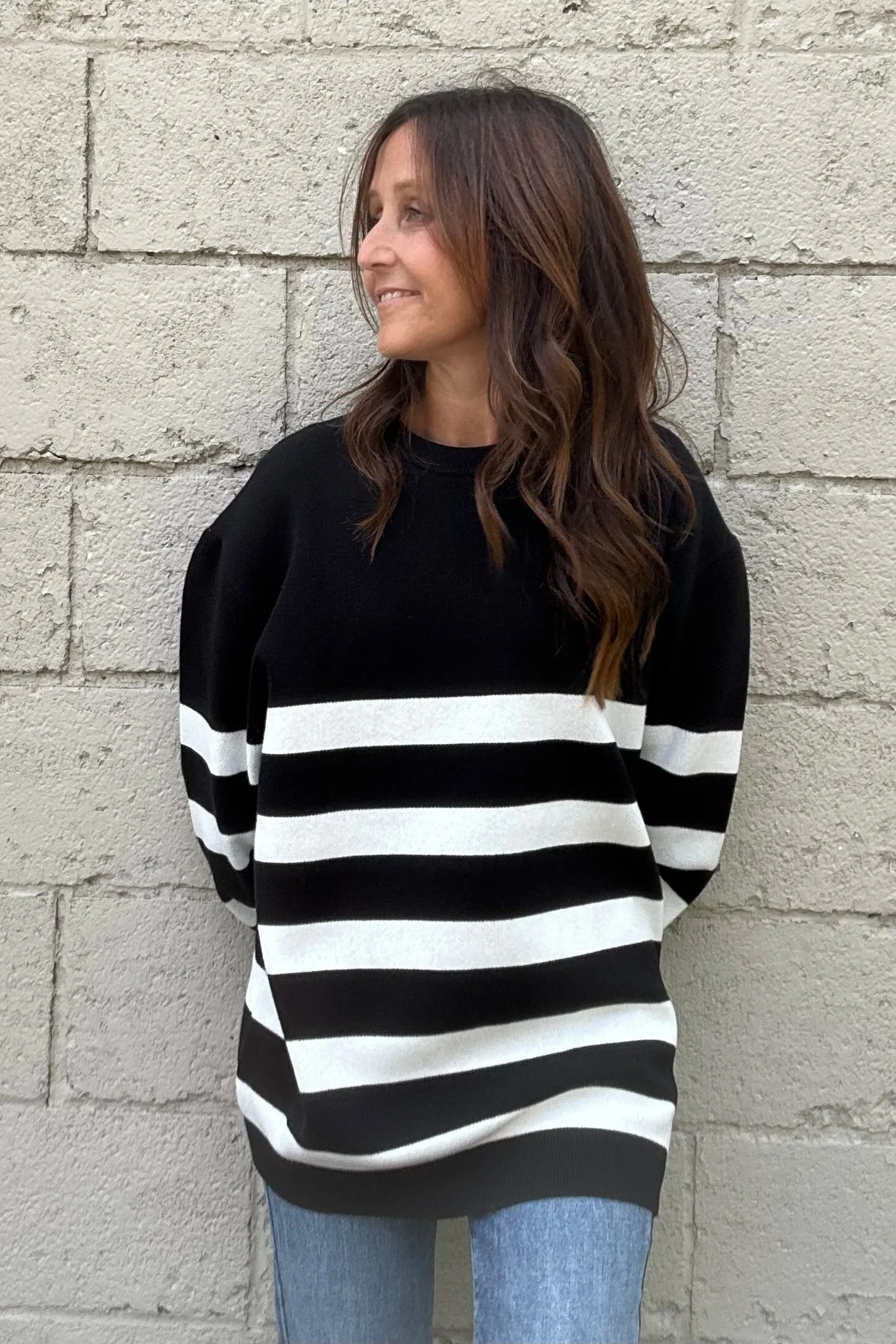 Madison Striped Tunic Sweater