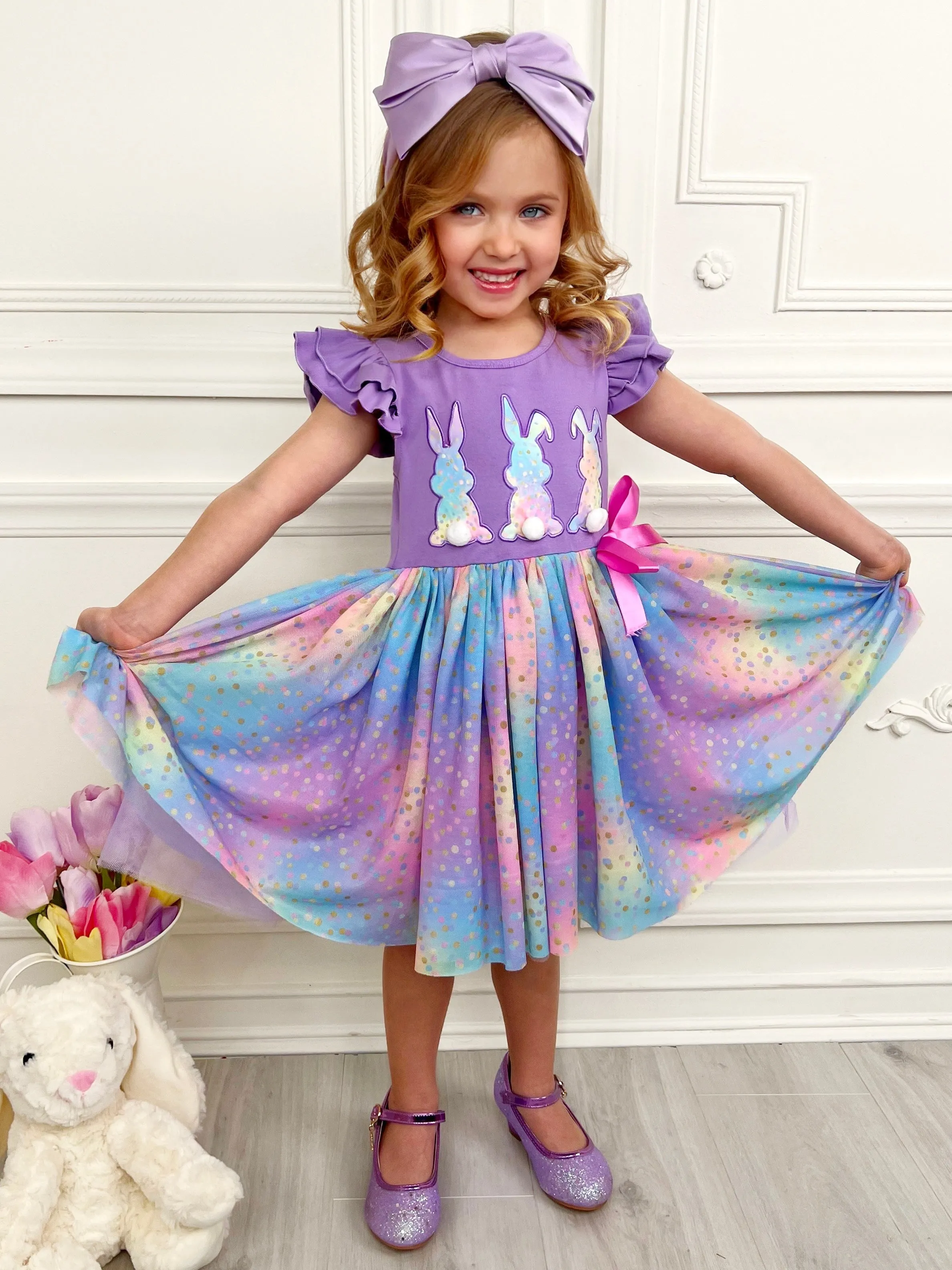 Make It Rain-bows Multicolor Tutu Dress