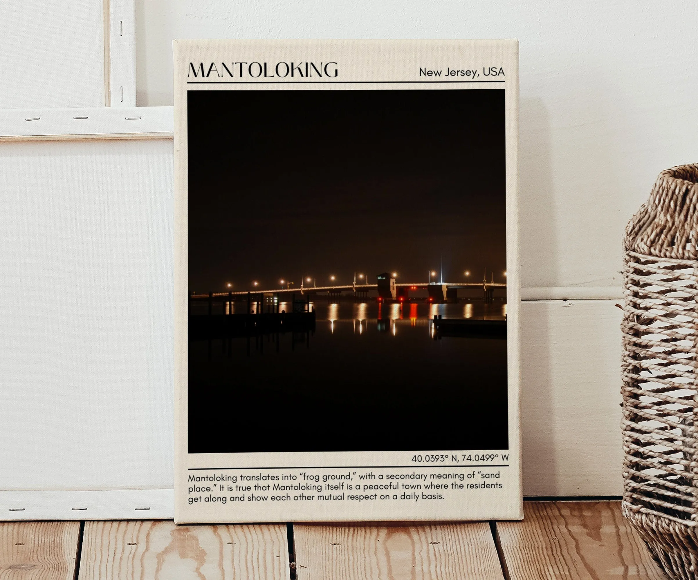 Mantoloking Wall Canvas, USA