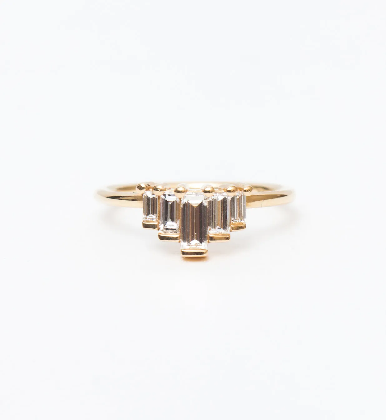 Medium Five Baguette Diamond Ring