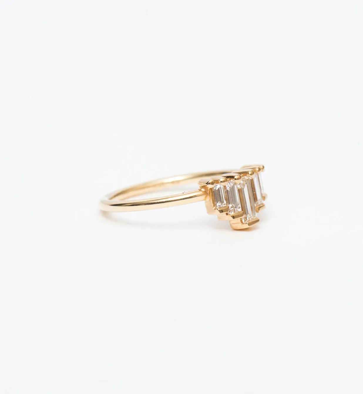Medium Five Baguette Diamond Ring