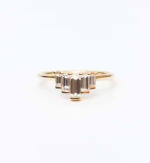 Medium Five Baguette Diamond Ring
