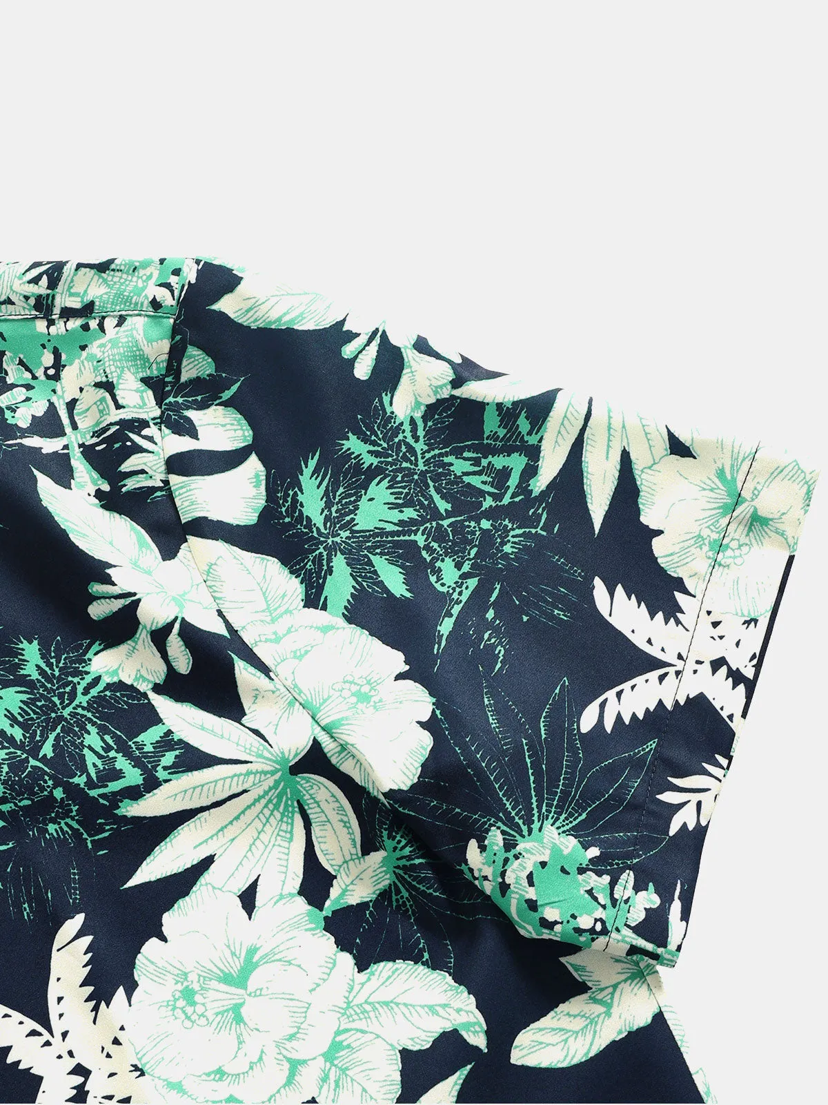 Men's Hawaiian Beach Tropical Print Short Sleeve Shirt