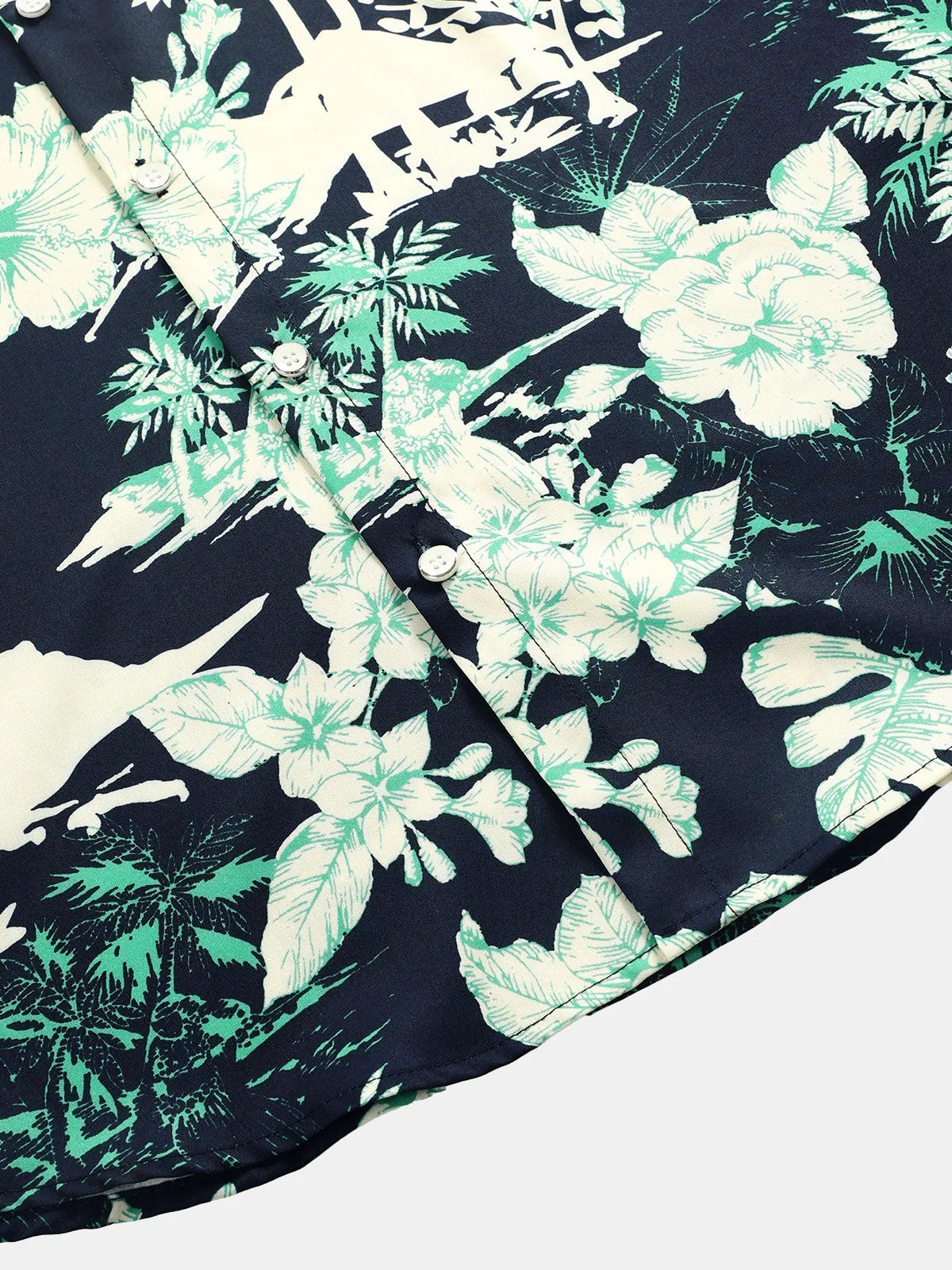 Men's Hawaiian Beach Tropical Print Short Sleeve Shirt