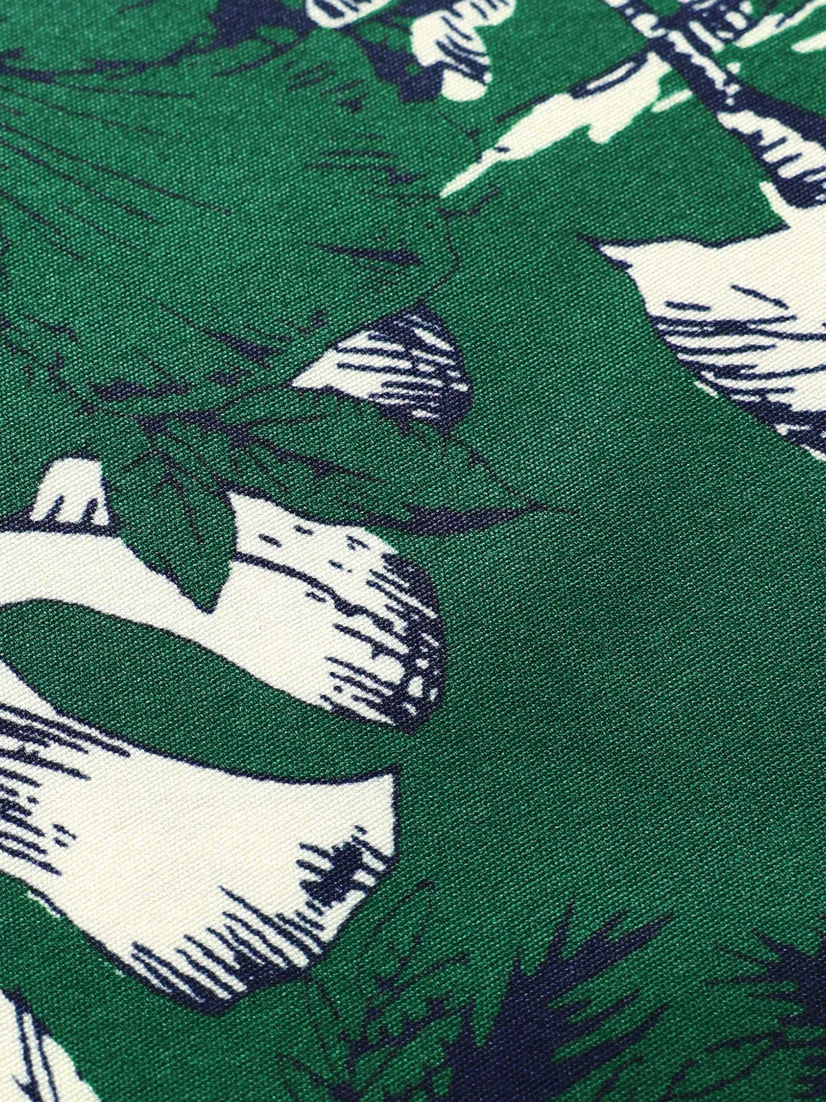 Men's Hawaiian Holiday Tropical Print Green Short Sleeve Shirt