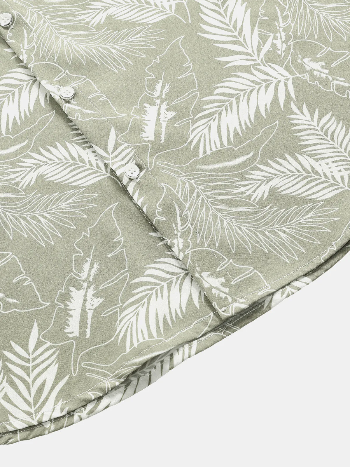 Men's Summer Tropical Print Beach Button Up Short Sleeve Shirt