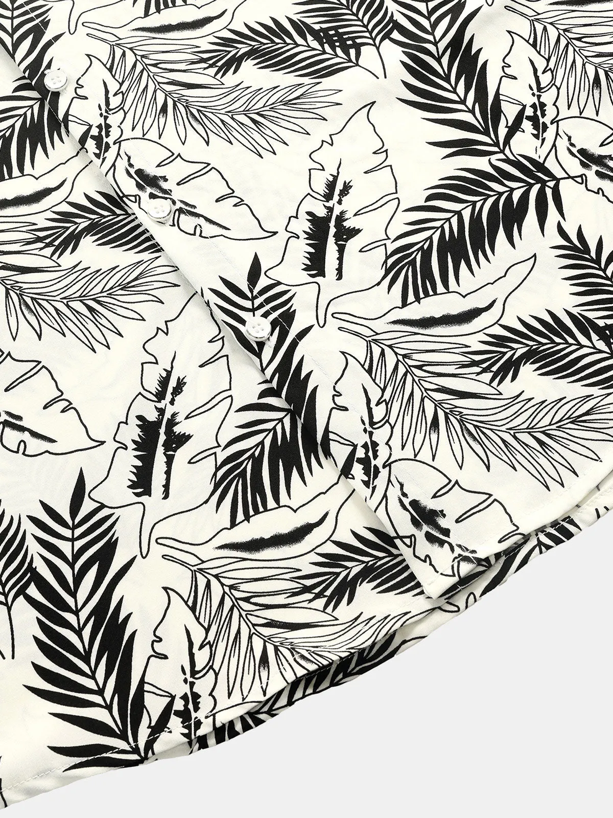Men's Tropical Print Beach Summer Short Sleeve Shirt