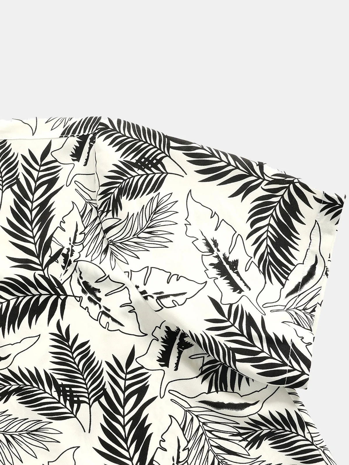 Men's Tropical Print Beach Summer Short Sleeve Shirt