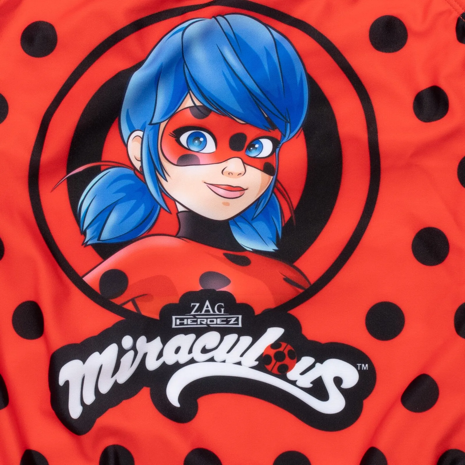 Miraculous Ladybug Girls Swimsuit One Piece Bathing Suit for Kids Red
