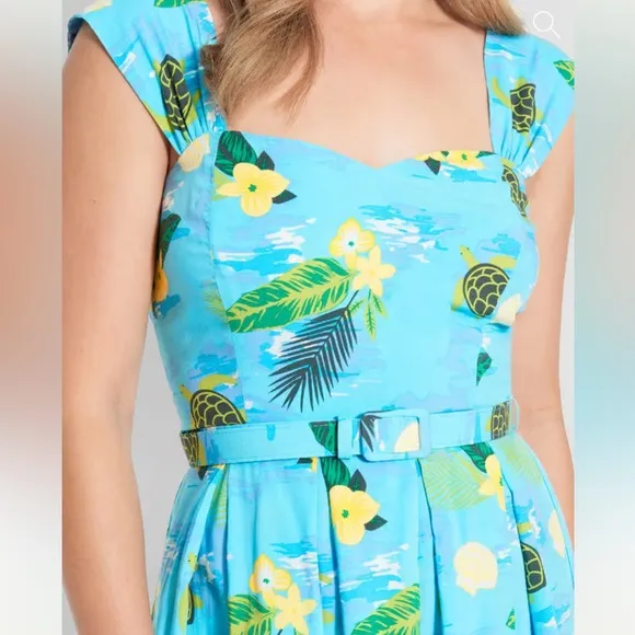 ModCloth x Collectif Turtle Bay Social Swing Dress Size 6UK= 2US NWT