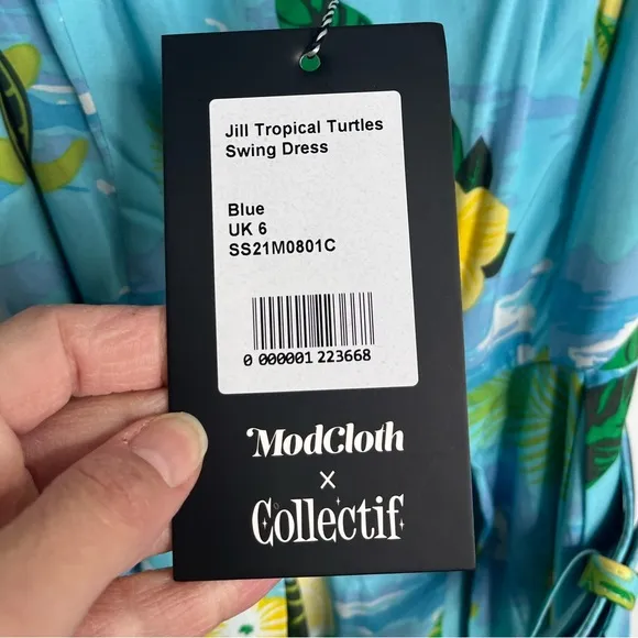 ModCloth x Collectif Turtle Bay Social Swing Dress Size 6UK= 2US NWT