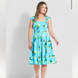 ModCloth x Collectif Turtle Bay Social Swing Dress Size 6UK= 2US NWT