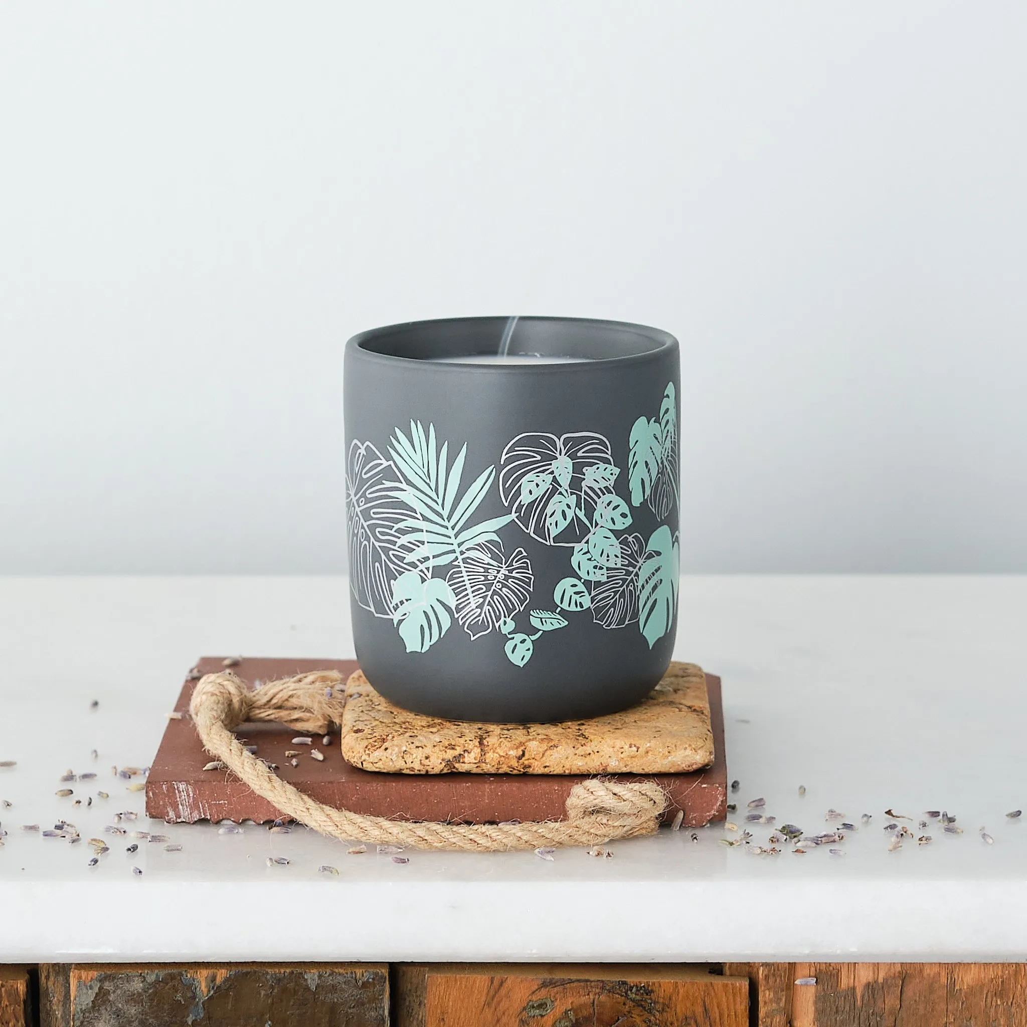 Monstera Wrap Candle, Beach House