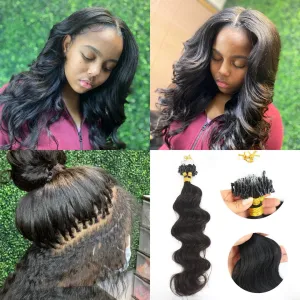 Natural Color Body Wave Micro Loop Hair Extension