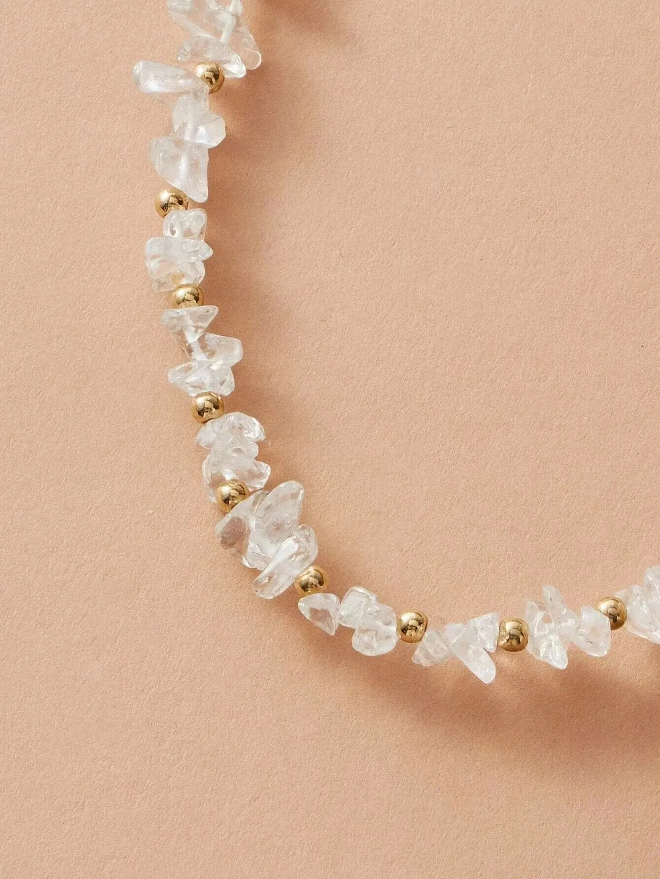 Natural Milky White Quartz Necklace, Minimalist Gem Nugget Choker Necklace, Bridal Genuine Gem Necklace