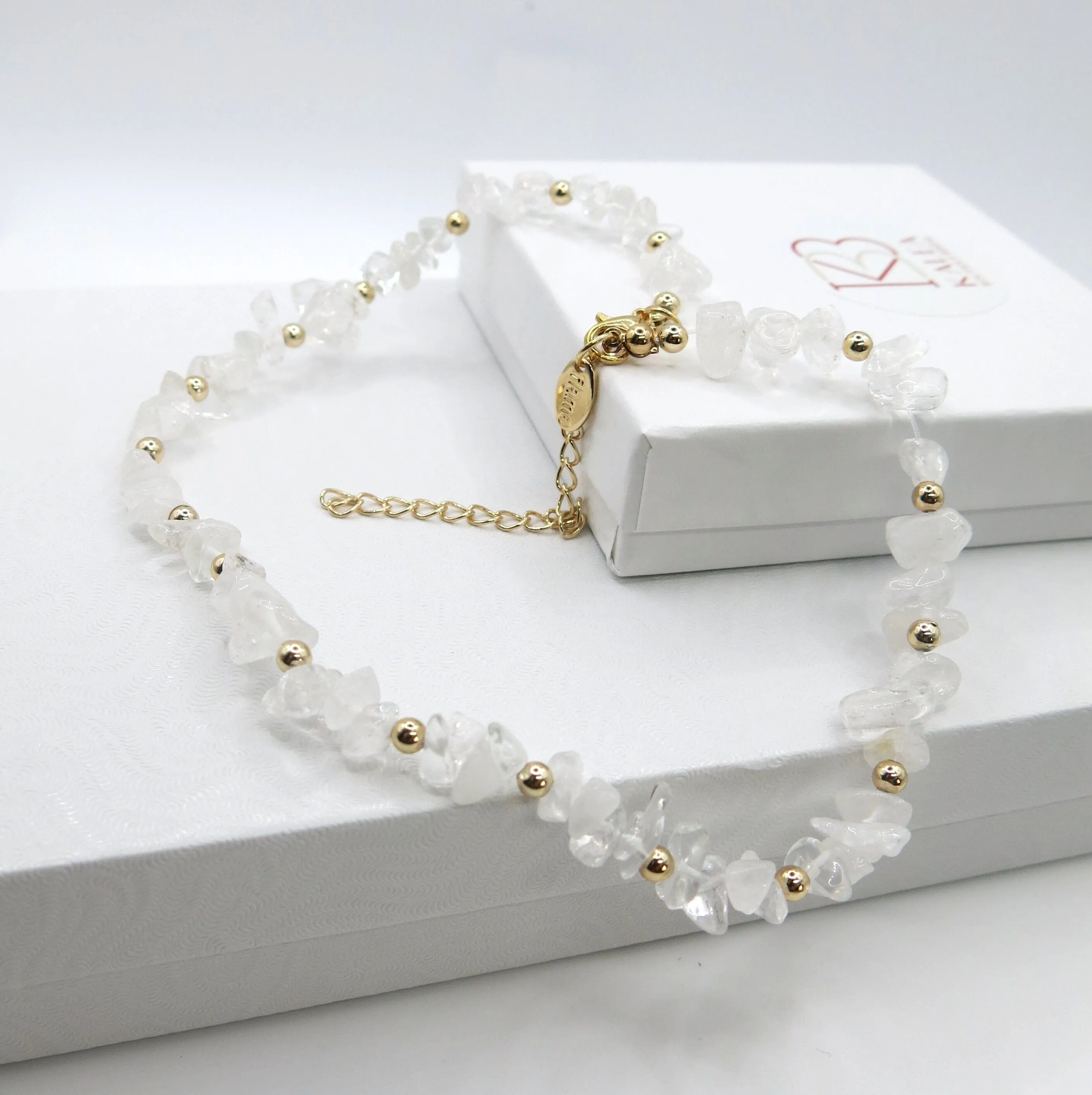 Natural Milky White Quartz Necklace, Minimalist Gem Nugget Choker Necklace, Bridal Genuine Gem Necklace