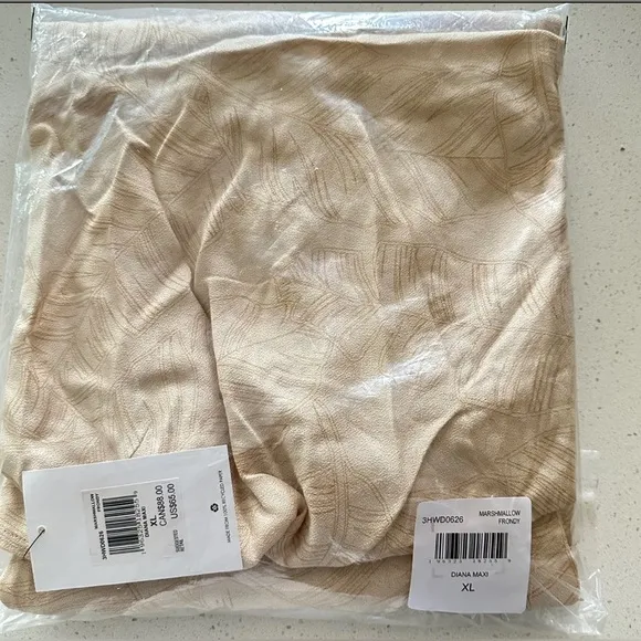 NWT Hurley Tan Tropical Halter Neck Adjustable Back Tie Maxi Dress Size XL