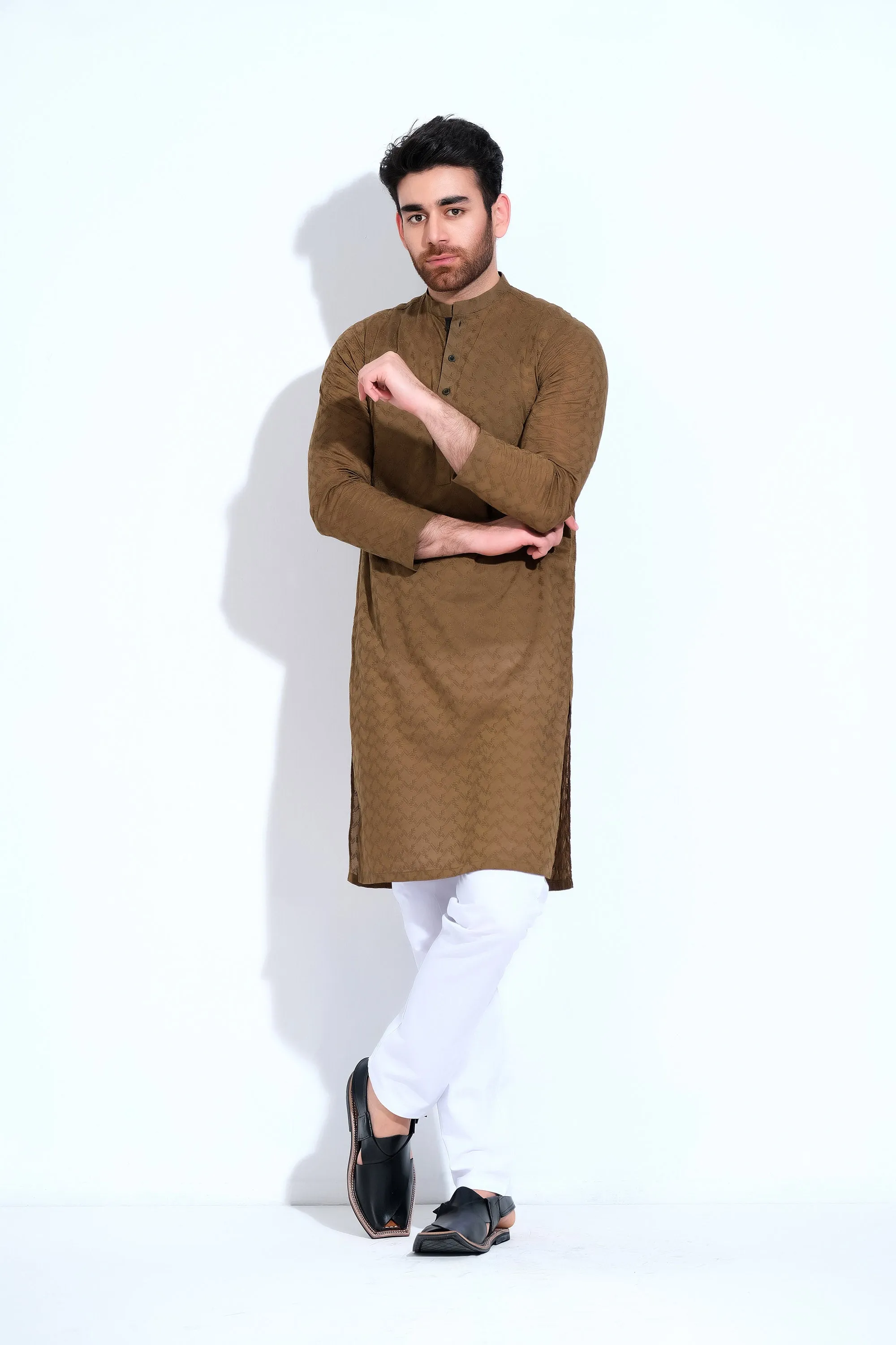 Olive Gents Kurta