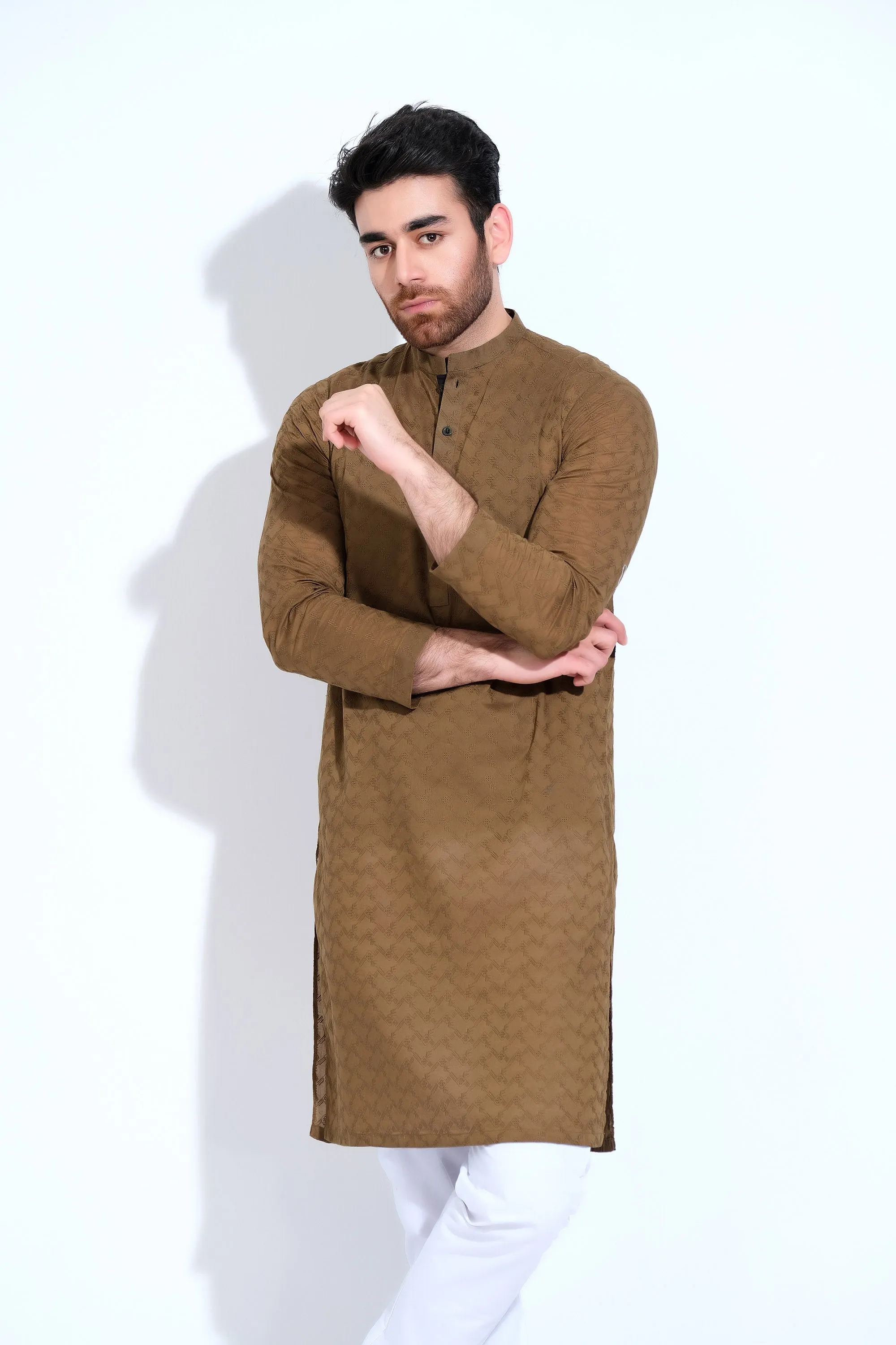 Olive Gents Kurta