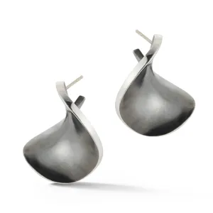 On The Edge Oxidized Sterling Silver Earrings
